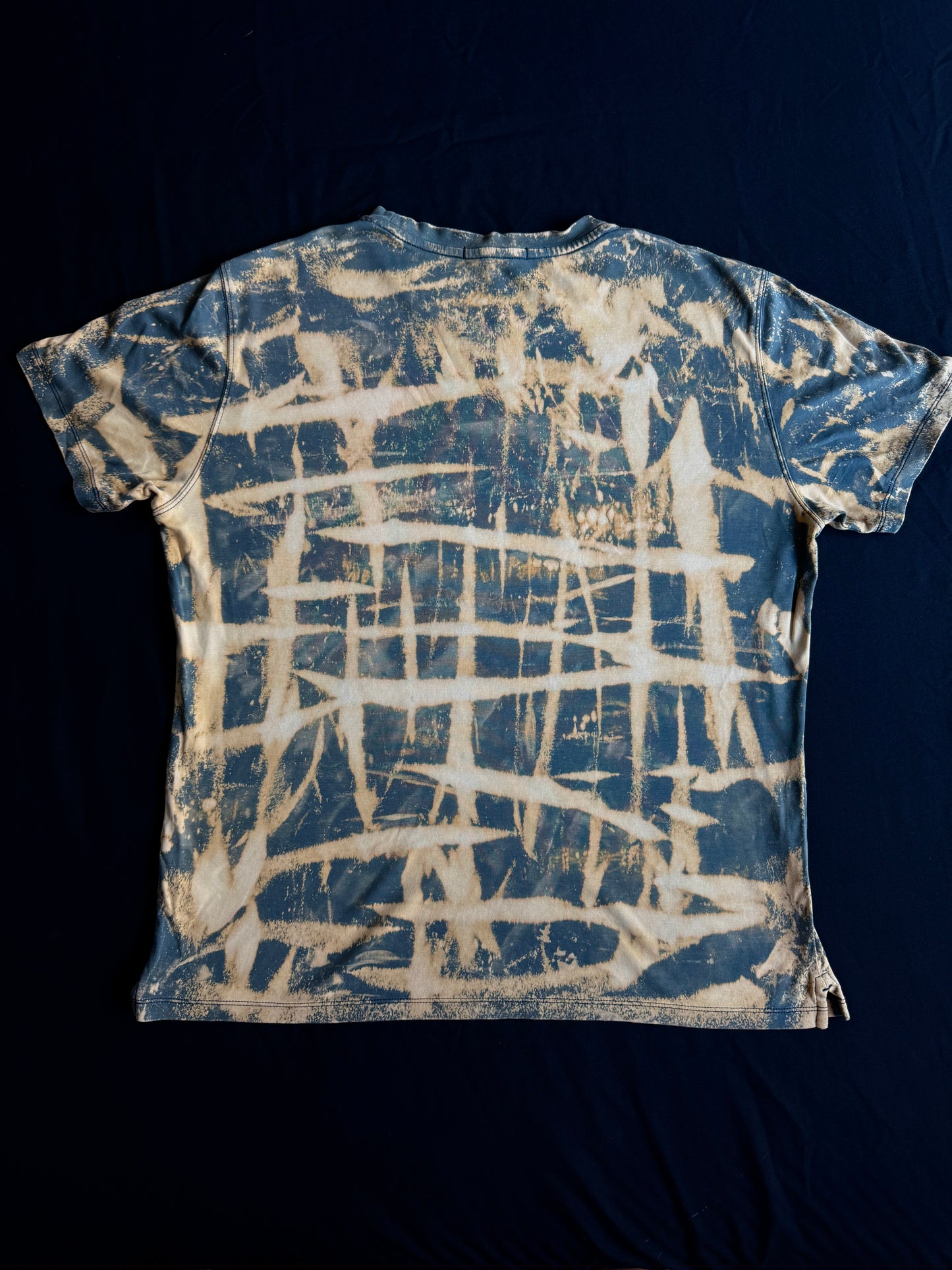Moth man bleach dyed t-shirt