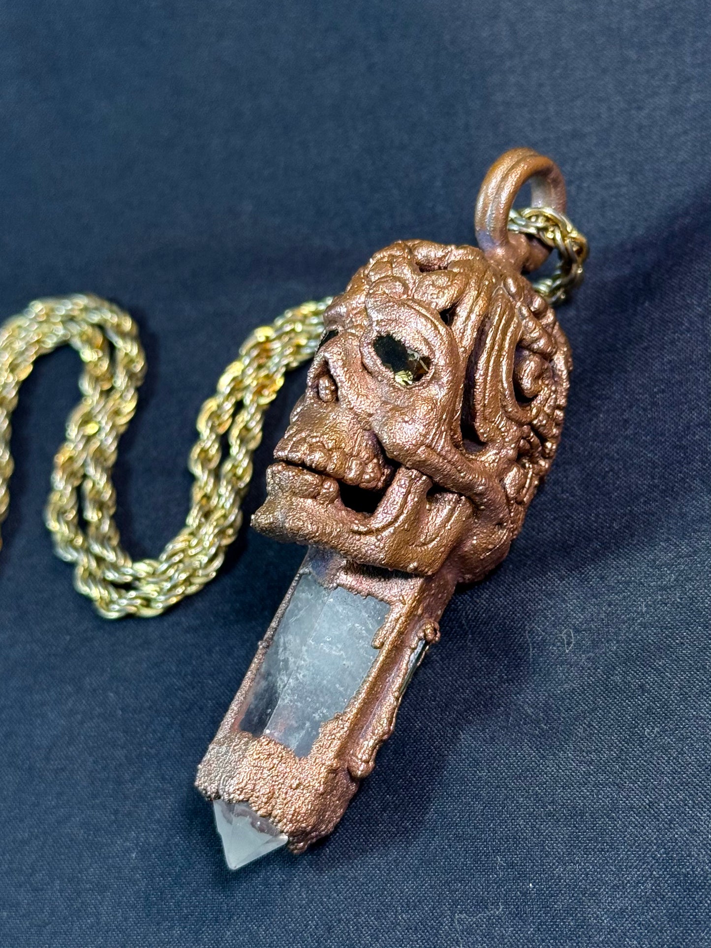 Crystal skull amulet