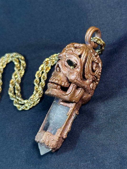 Crystal skull amulet