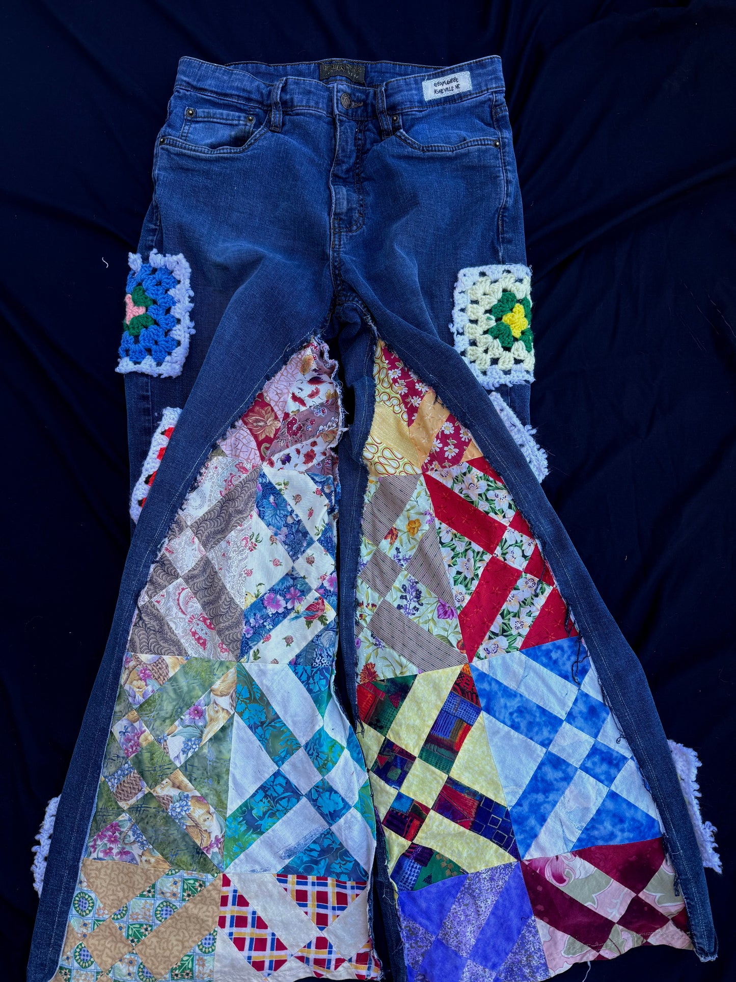 Western granny square pants