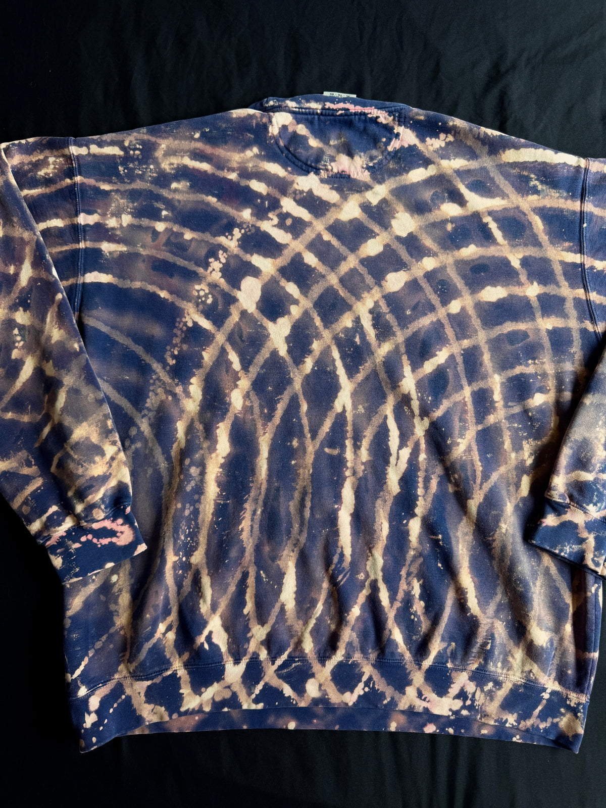 Moon goddess patch bleach dyed crewneck