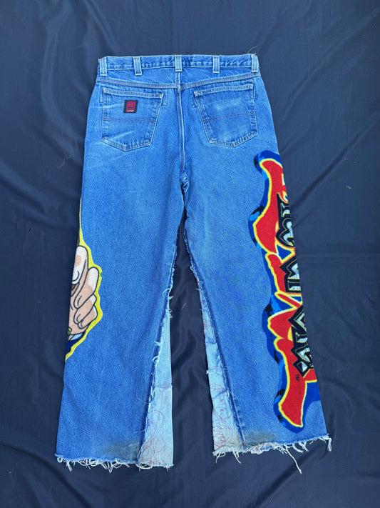 Yu-gi-oh patch jeans