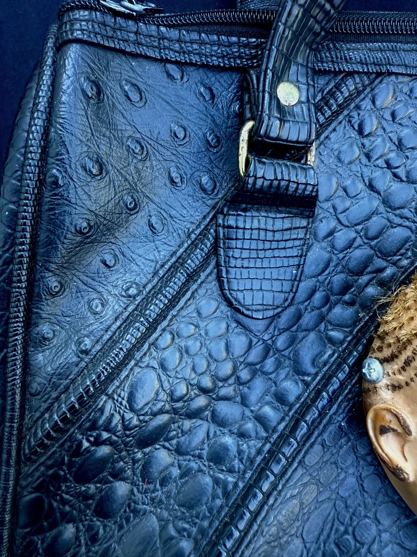 Baby crocodile purse