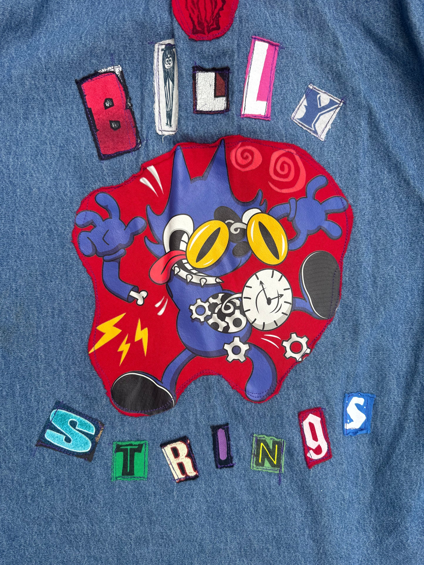 Billy strings patched jean button up