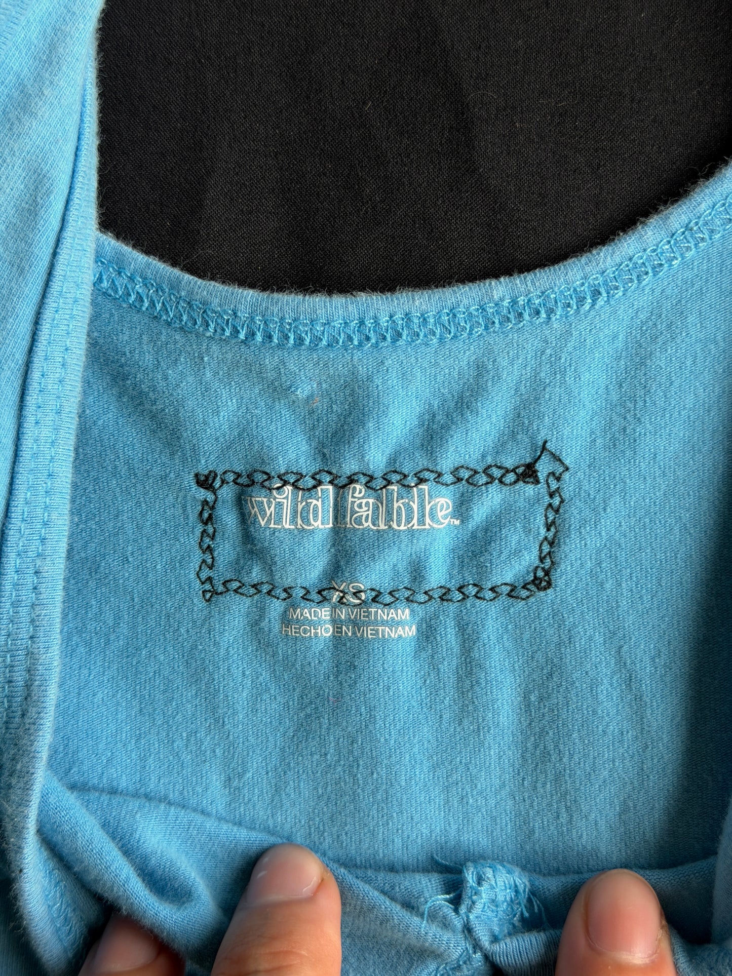 Reflections patch crop top