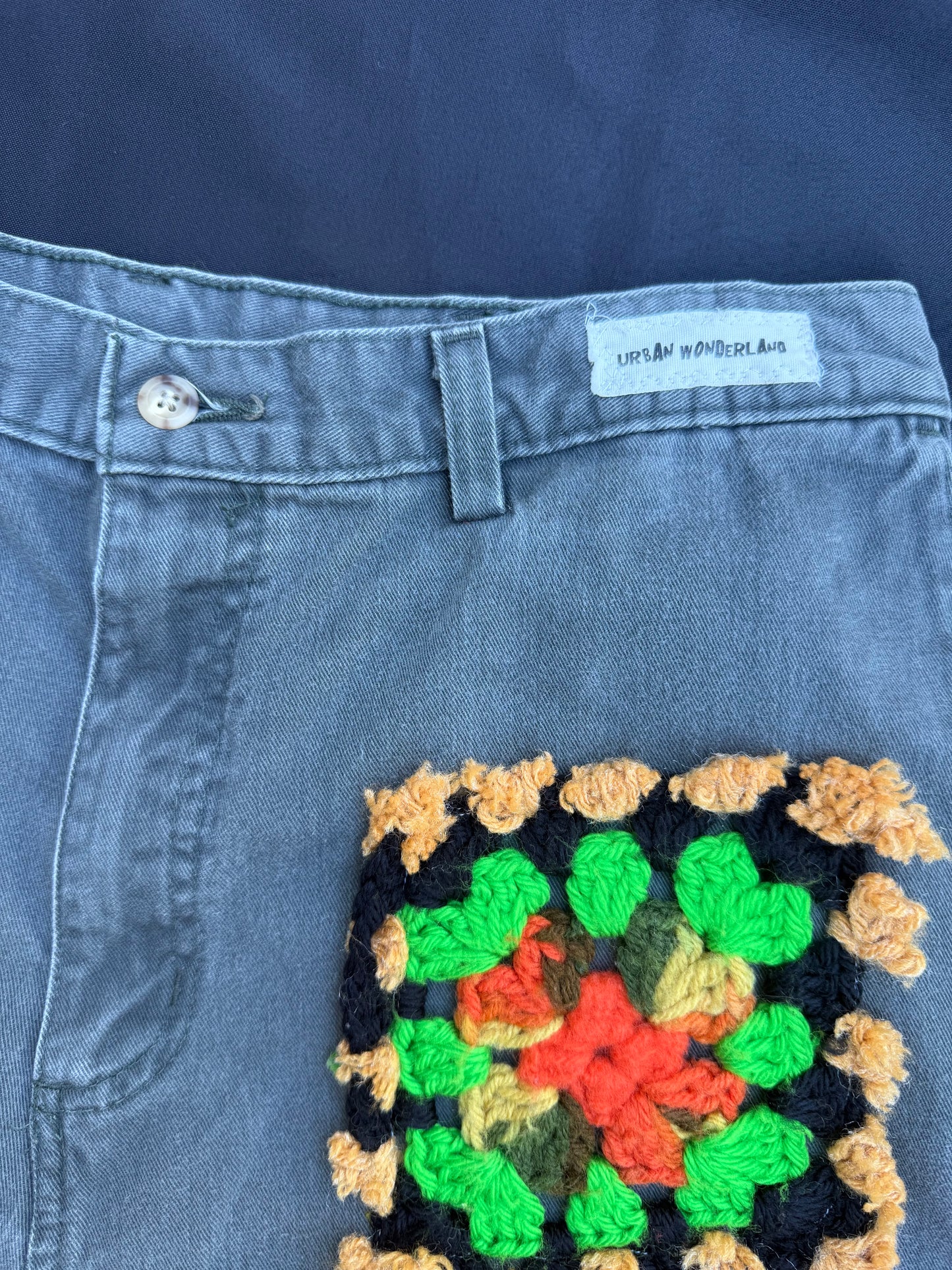 Crochet granny square shorts