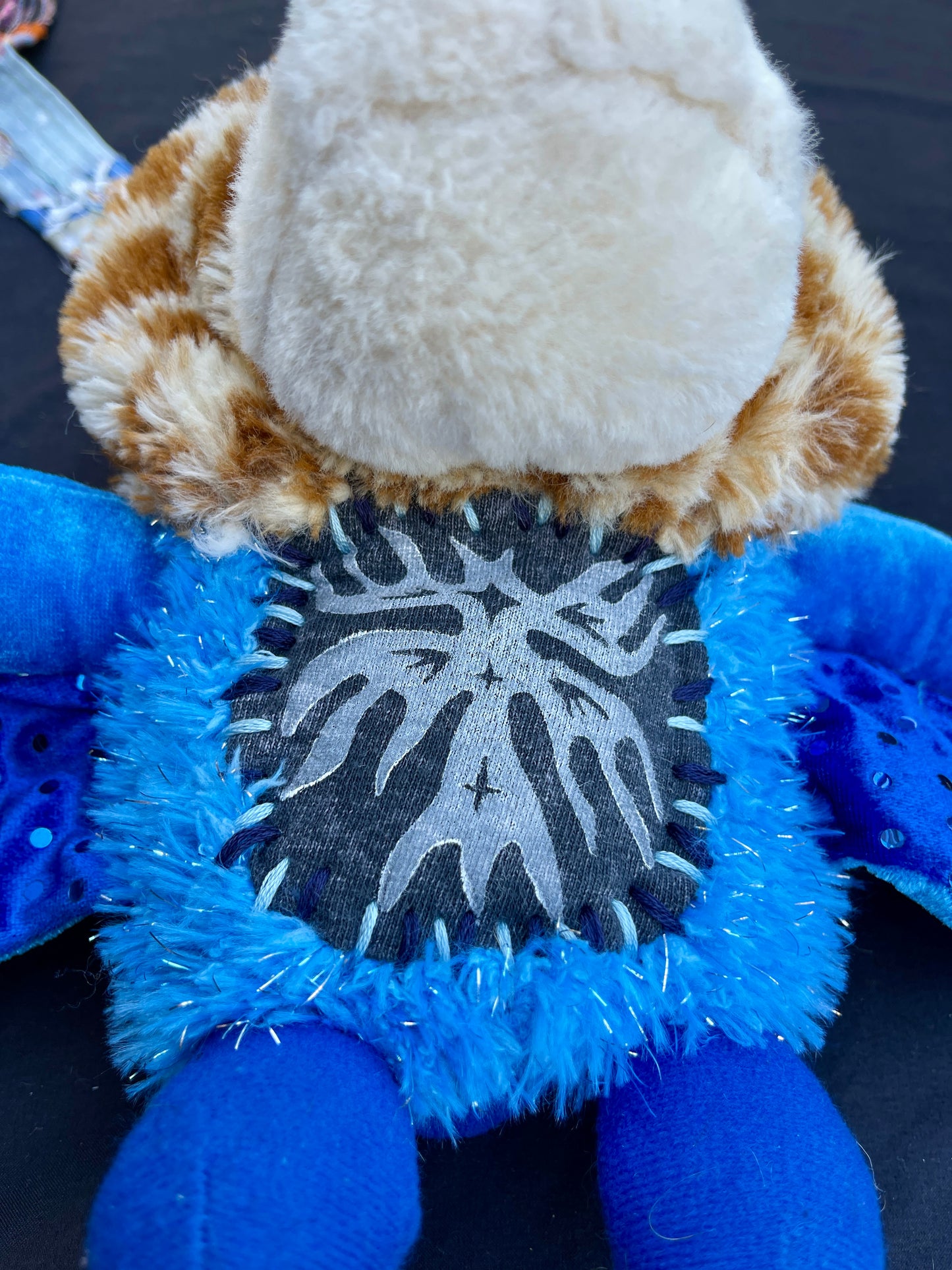 Giraffe + blue bat hybrid side bag