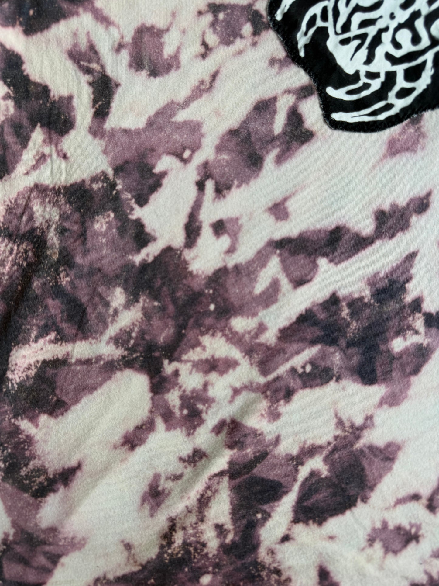 Beetle + moon goddess bleach dyed t-shirt