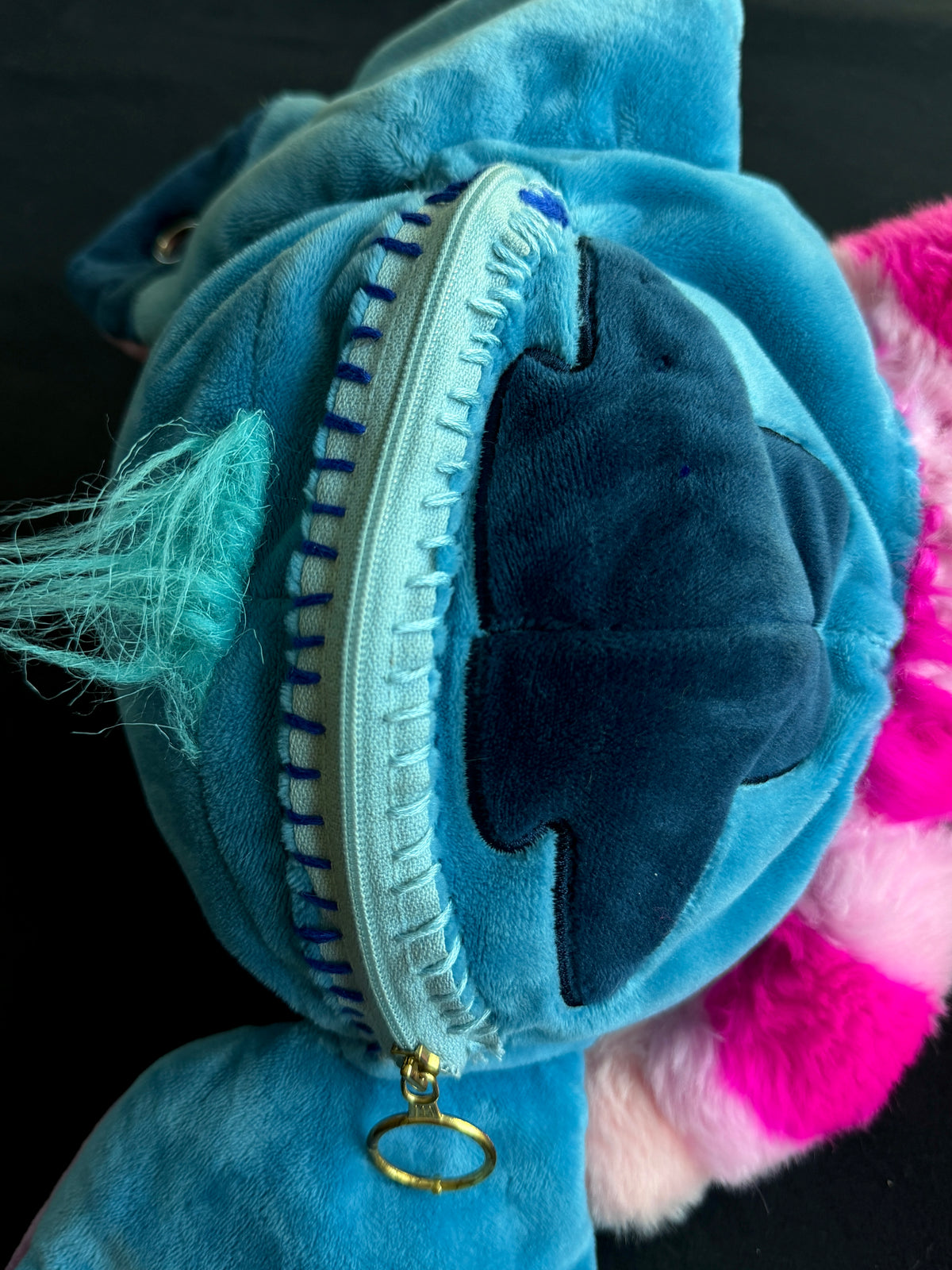 Stitch + Cheshire Cat hybrid side bag