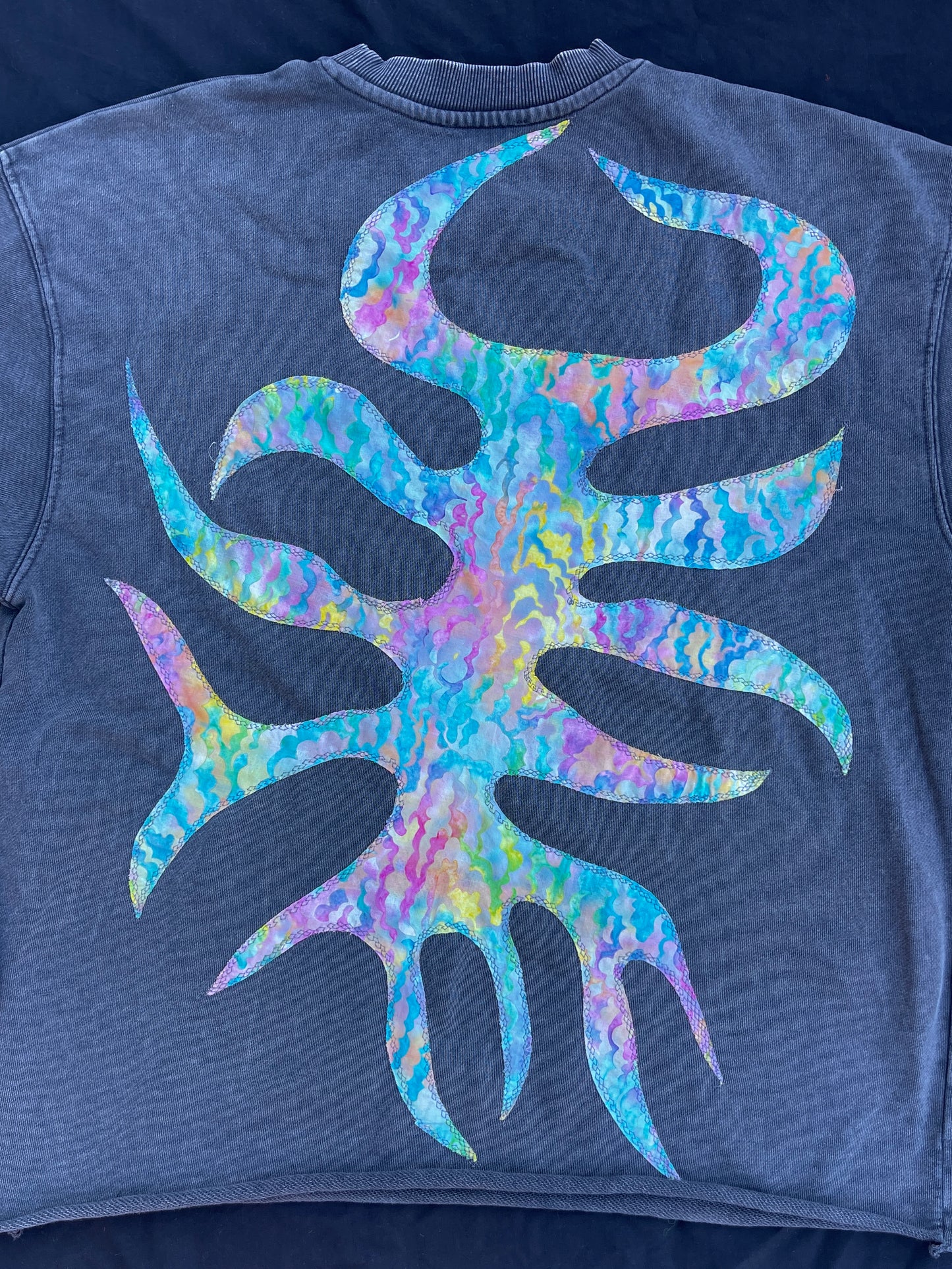 Baby clown & rainbow sigil patch sweatshirt