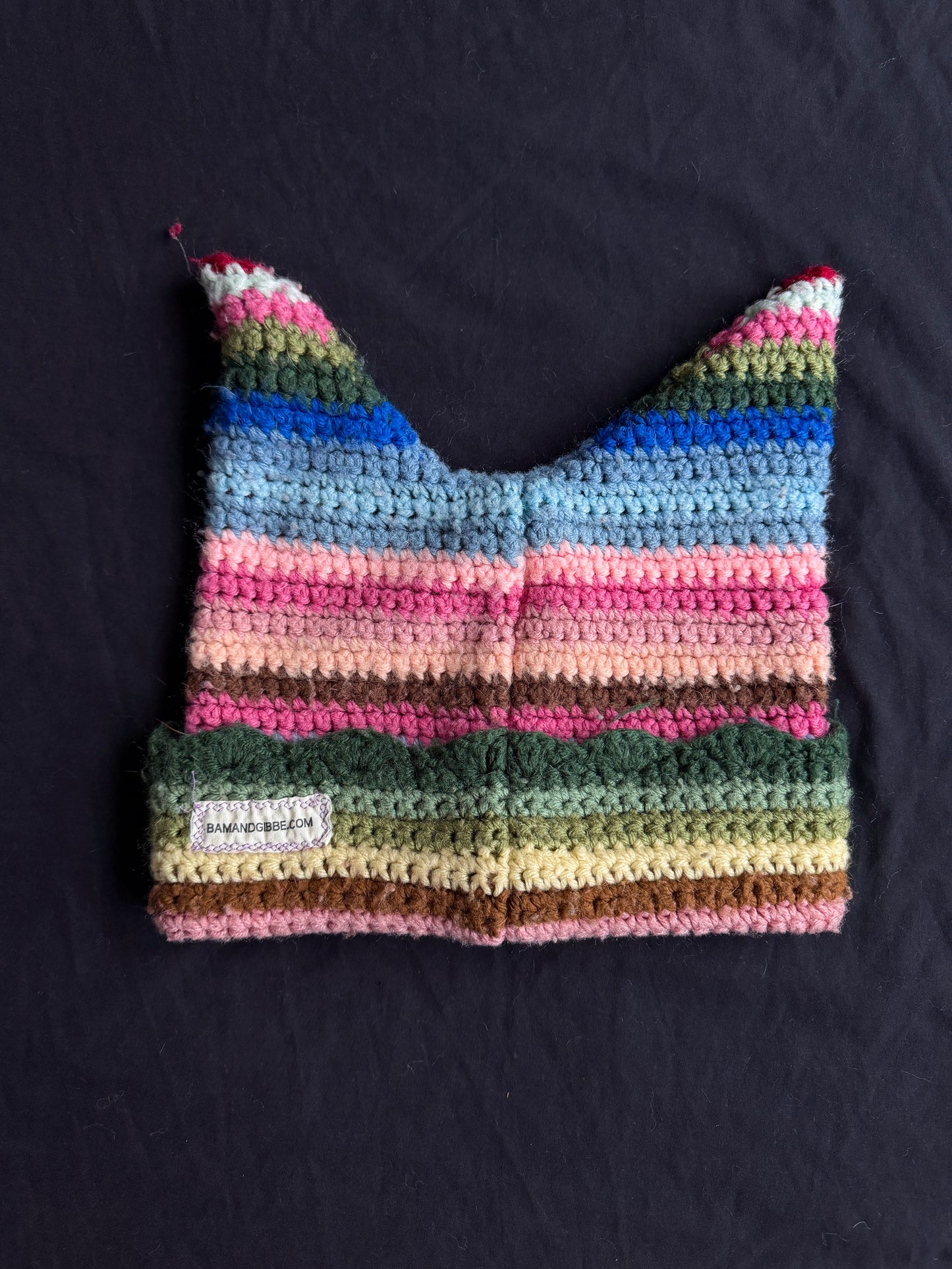 Crochet eyeball patch hat