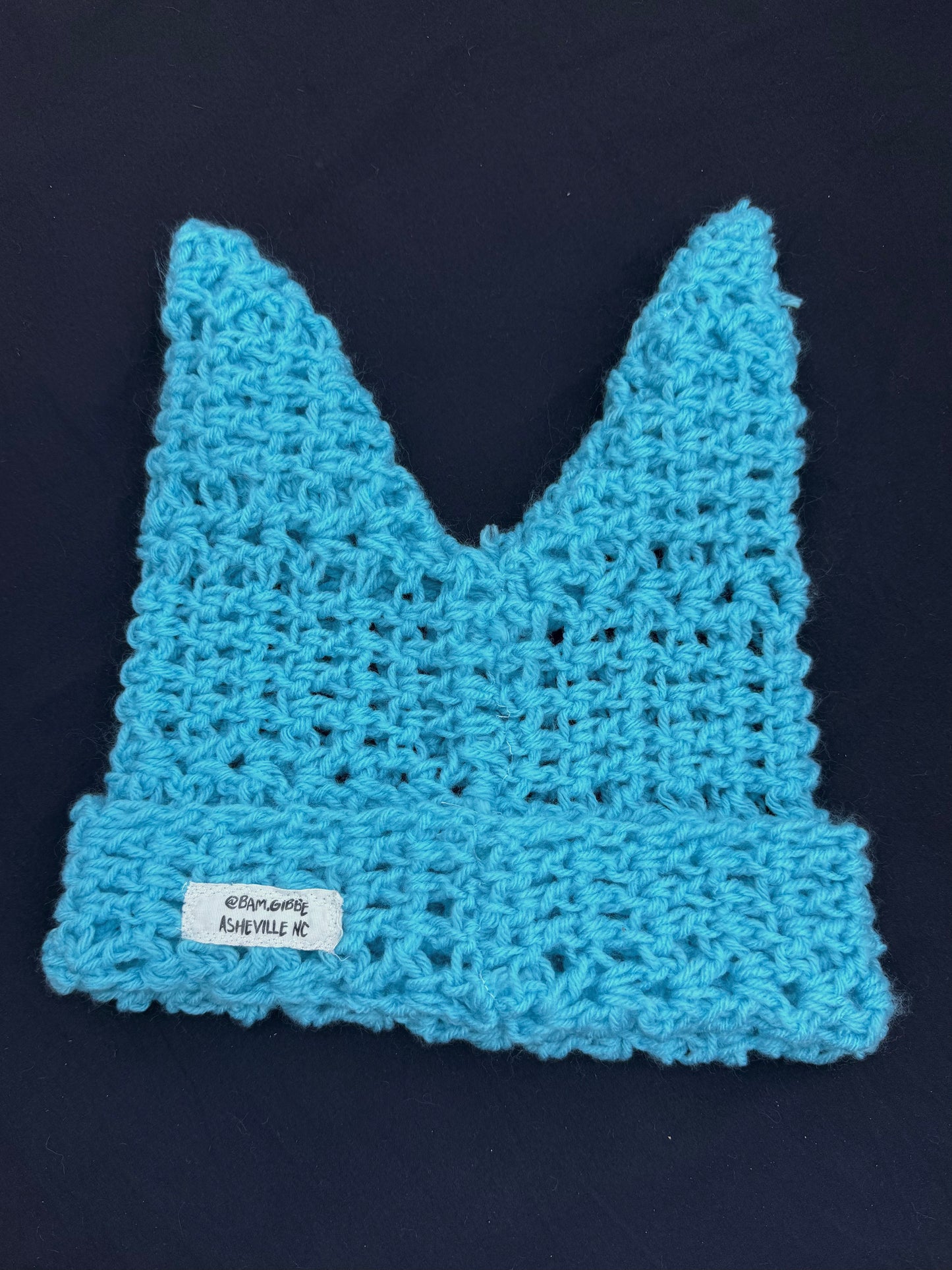 Crochet eyeball patch hat