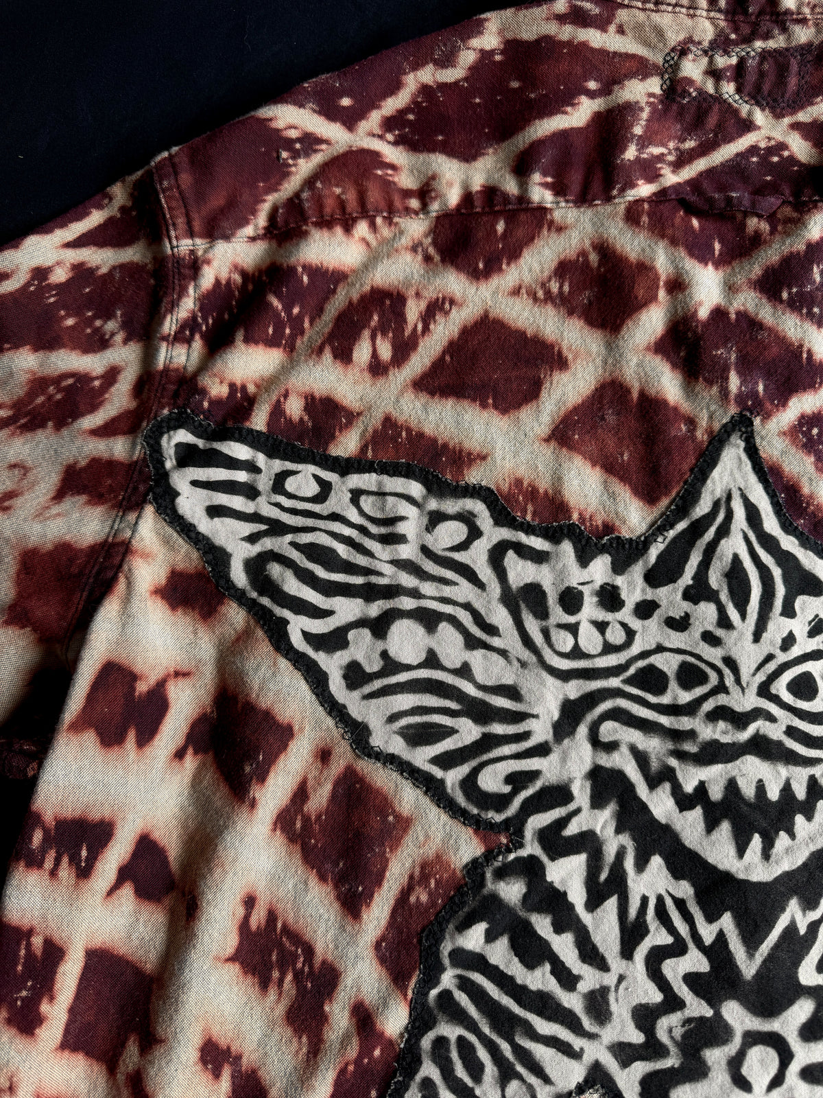 Gremlin bleach dyed button down