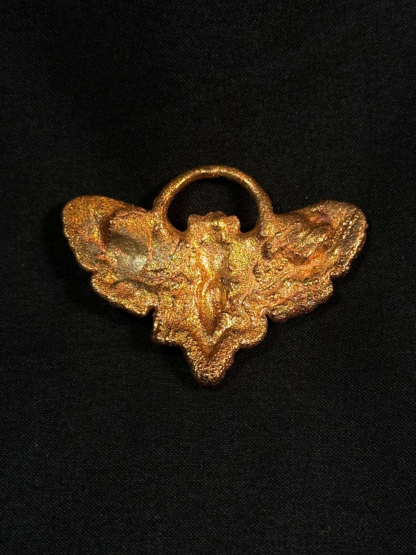 Aquamarine moth amulet