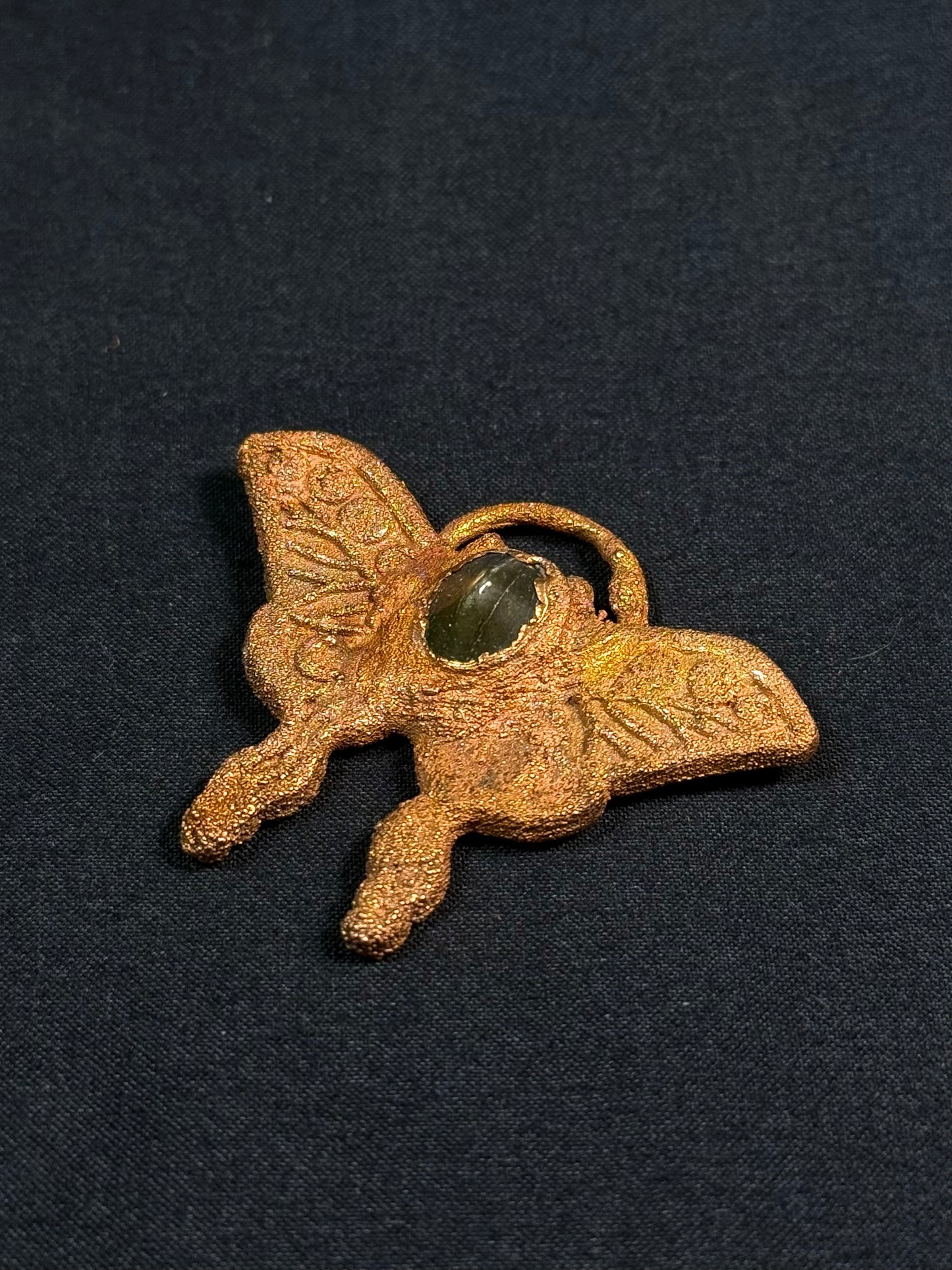 Labradorite butterfly amulet
