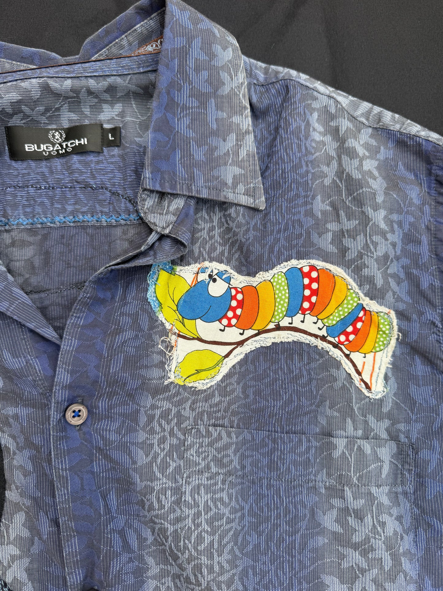 "Meet me at the creek" patched button up