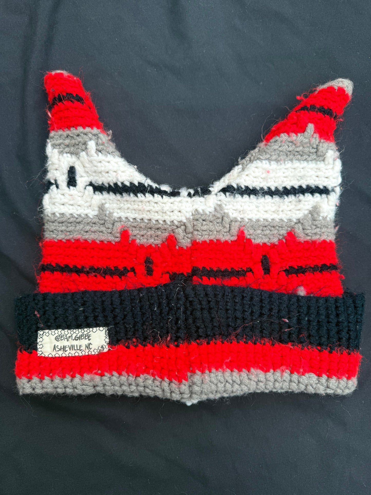 Crochet eyeball patch hat