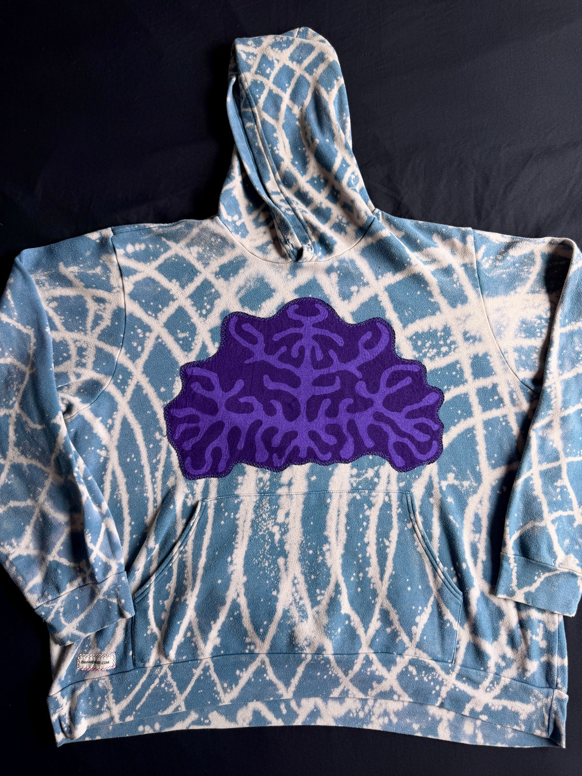 Clown bleach dyed hoodie
