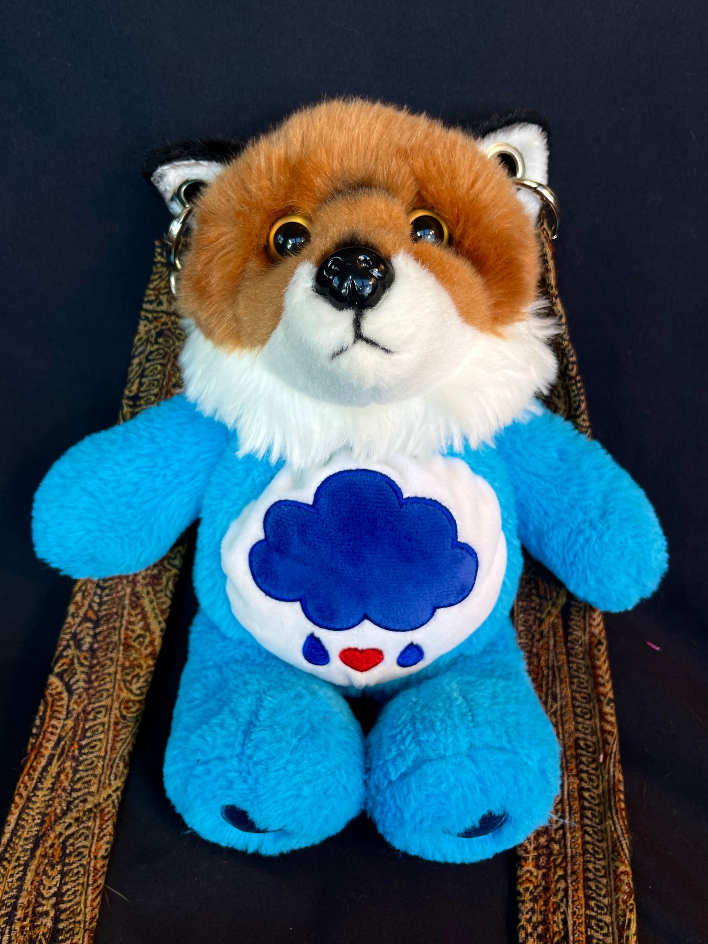 Fox + rain cloud care bear side bag