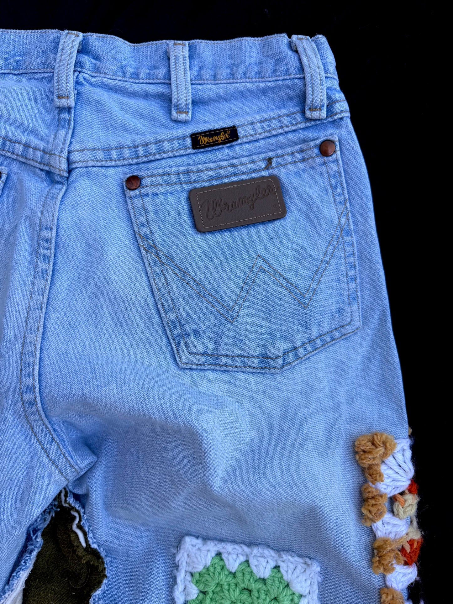 Cat granny square pants