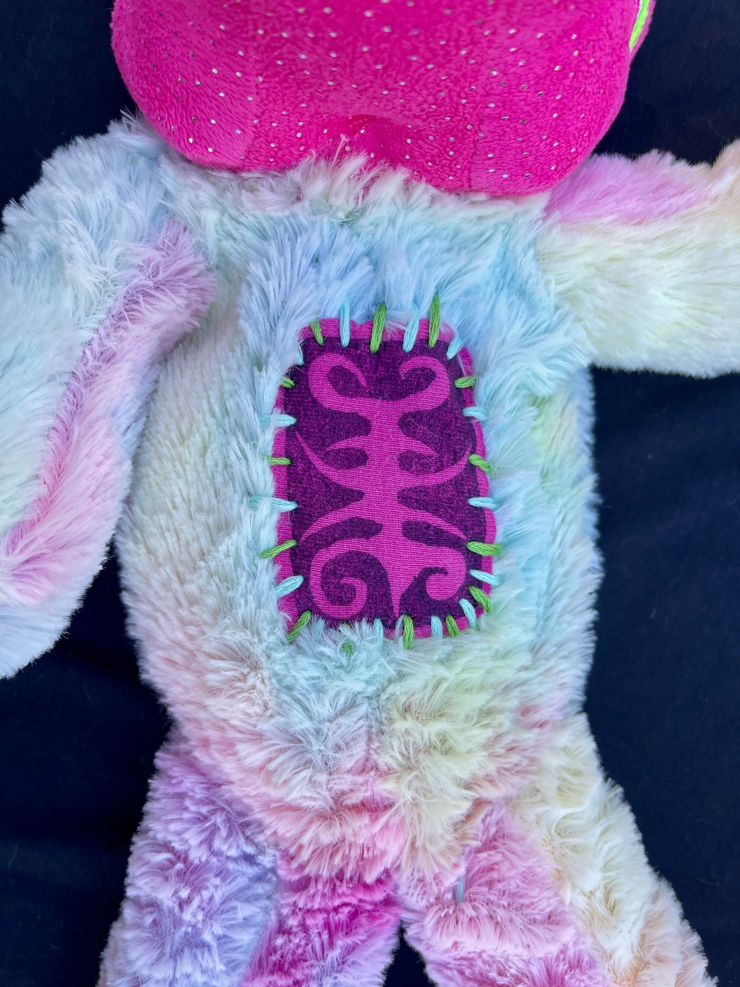 Dragon + rainbow bear hybrid side bag