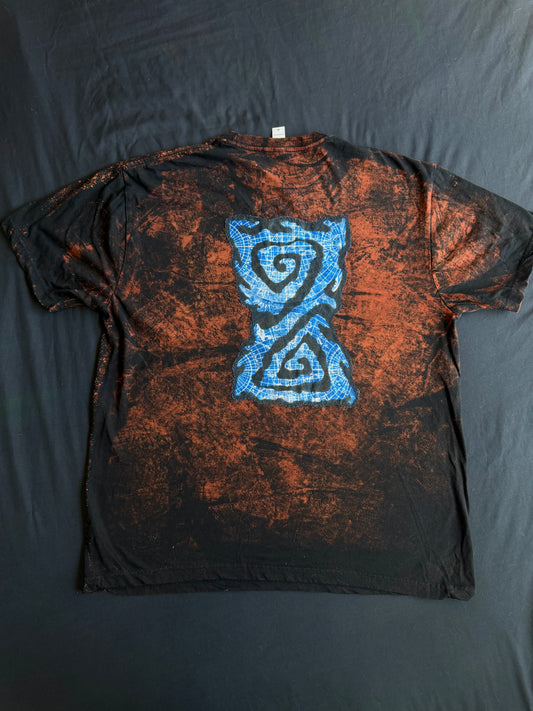 Sound system slut bleach dyed t-shirt
