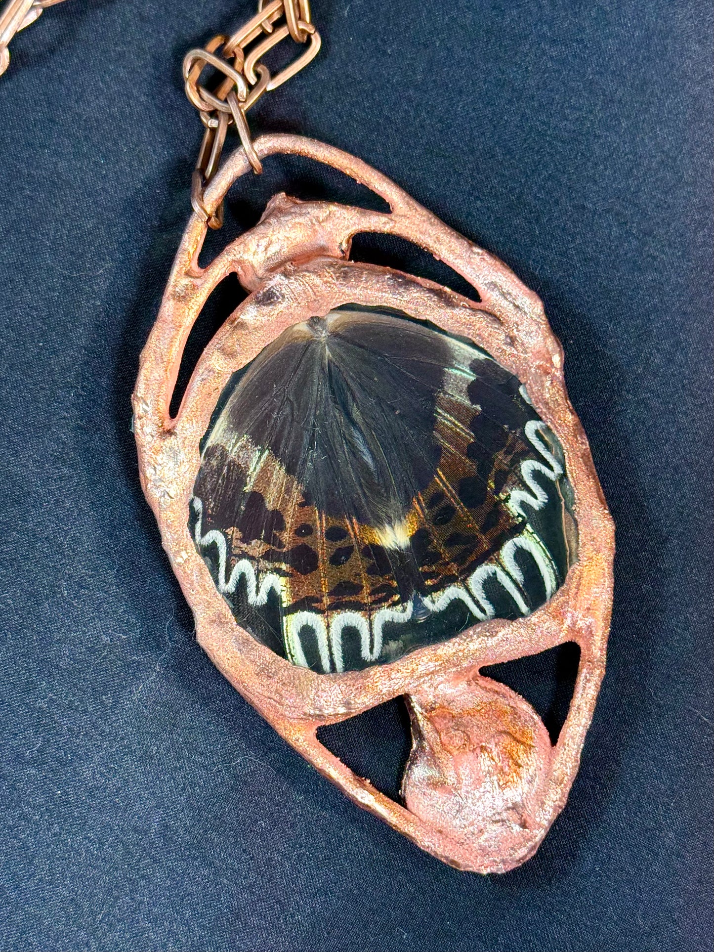 Labradorite sunset moth amulet