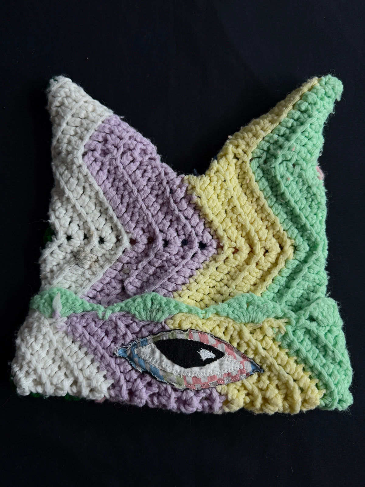 Crochet eyeball hat