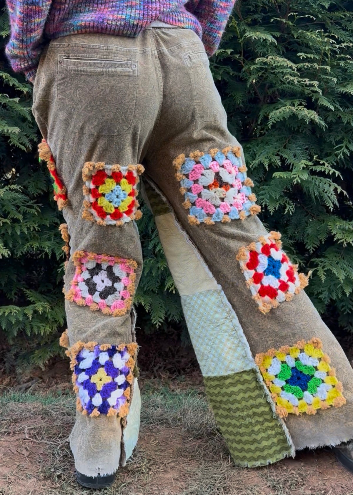 Ginger bread granny square pants