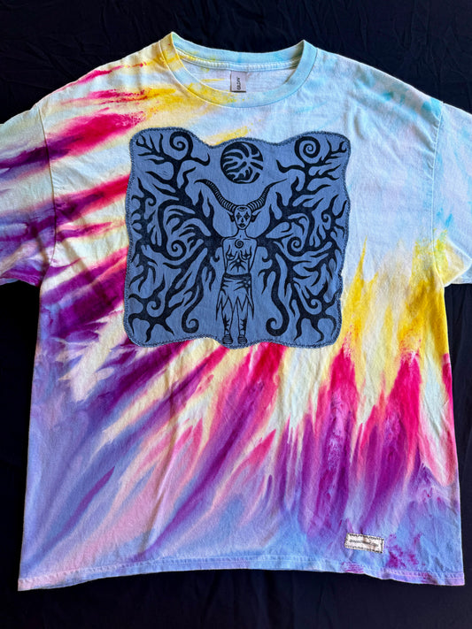Moon goddess tie dye t-shirt