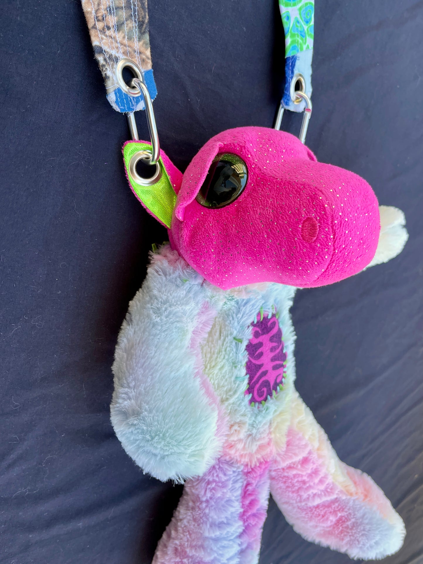 Dragon + rainbow bear hybrid side bag