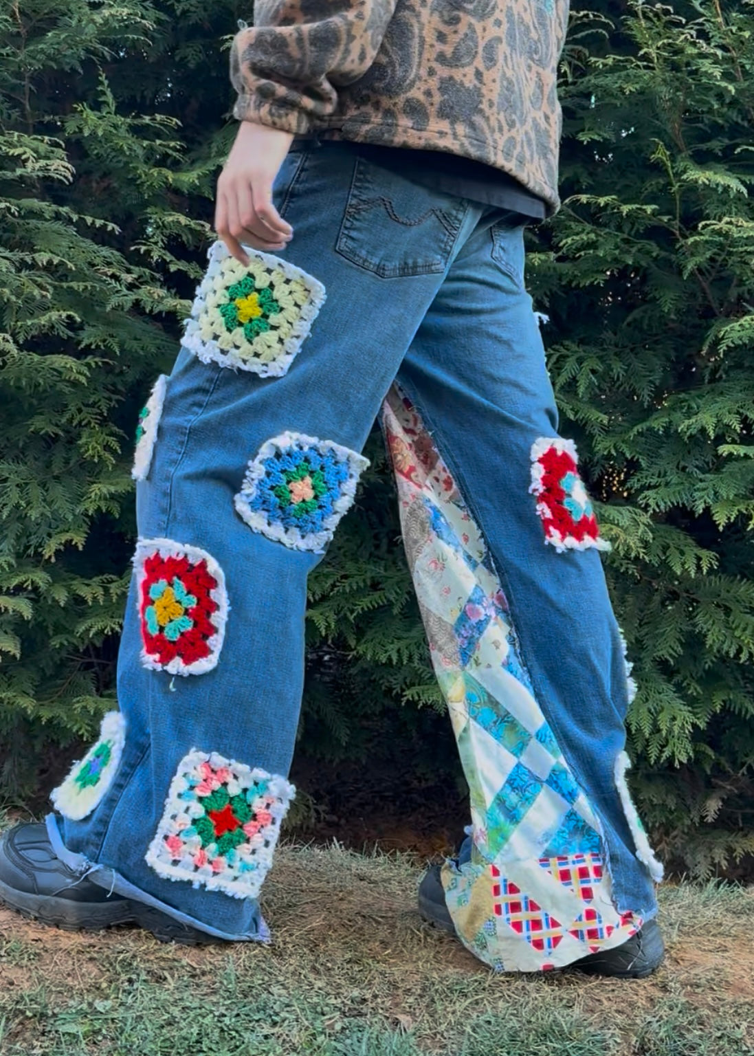 Western granny square pants