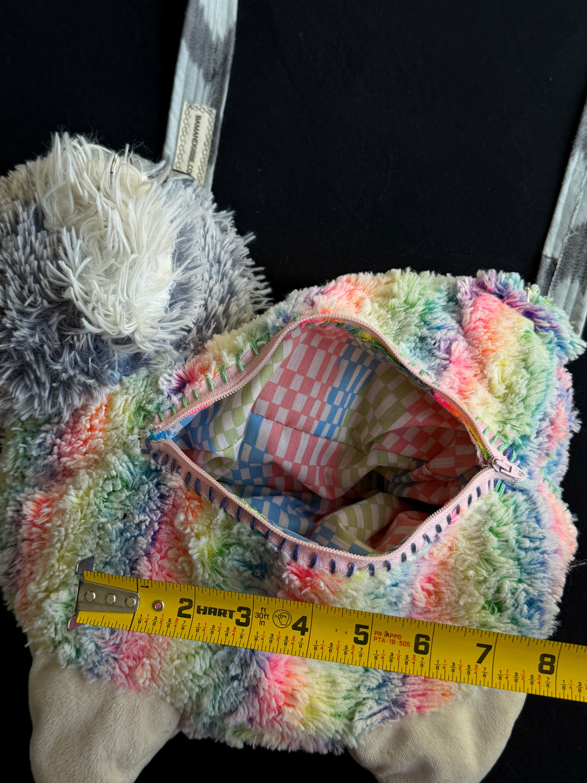 Koala + rainbow llama hybrid side bag