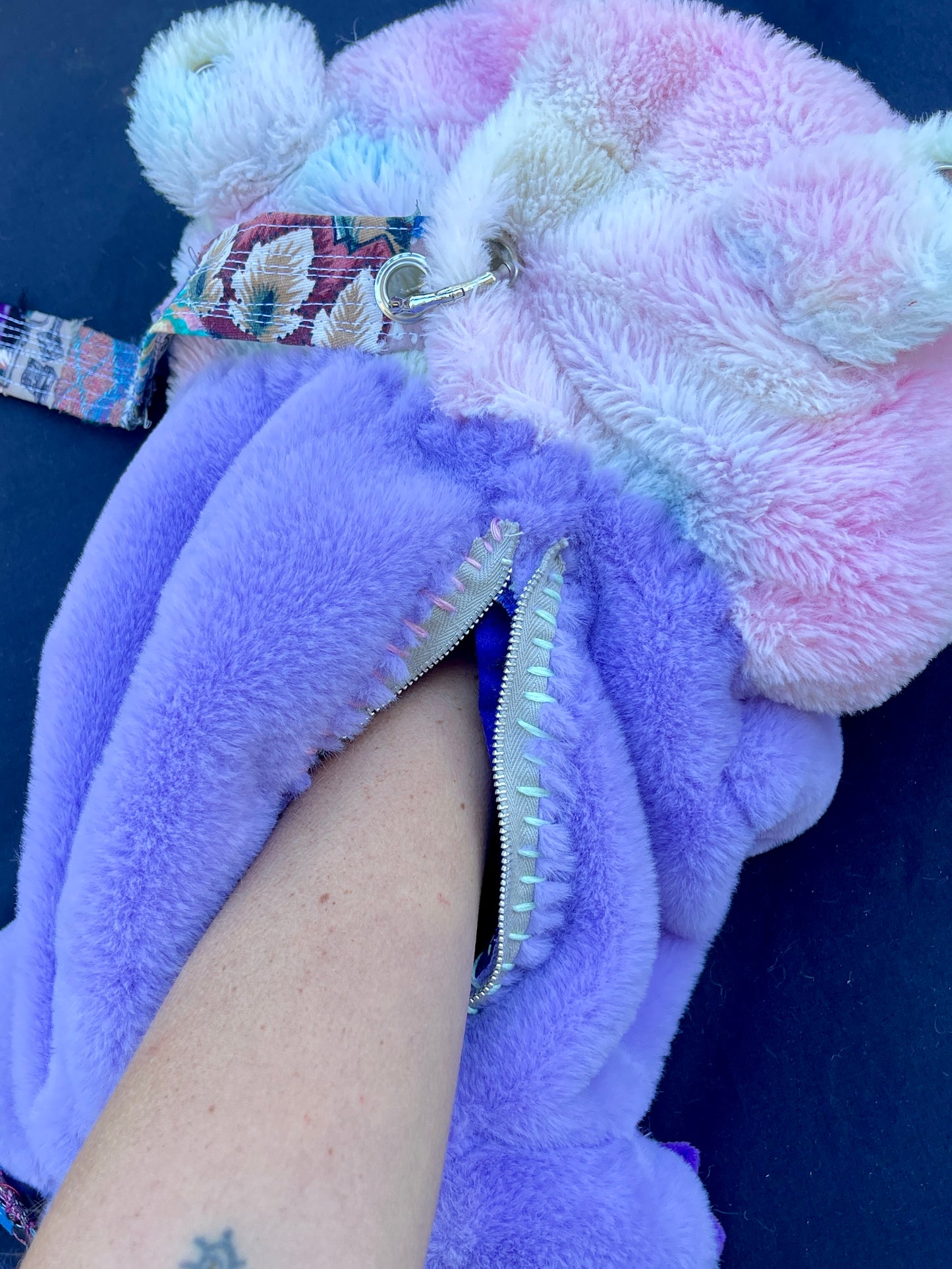 Unicorn + hippopotamus hybrid huge side bag