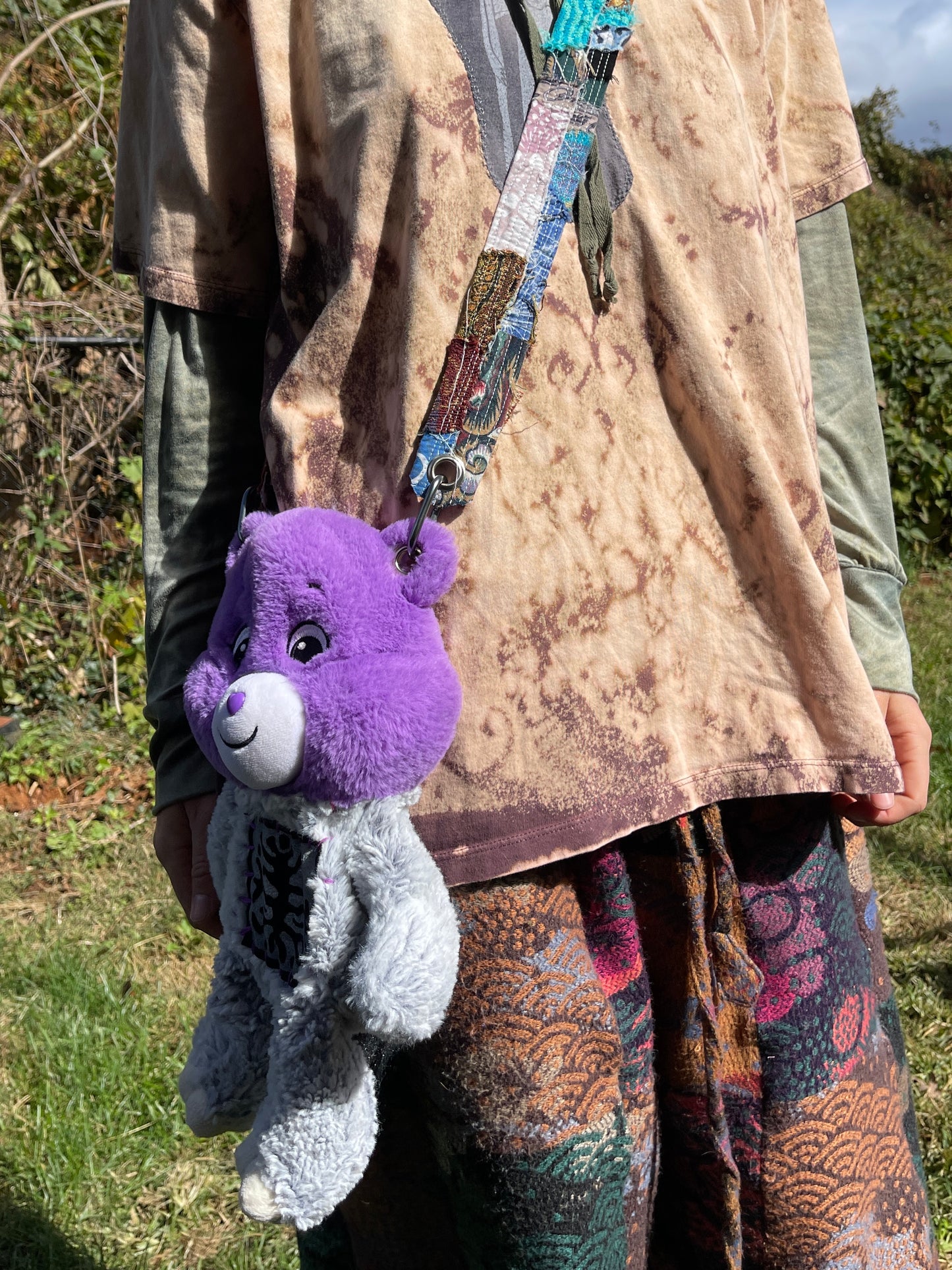 Care bear + elephant hybrid side bag