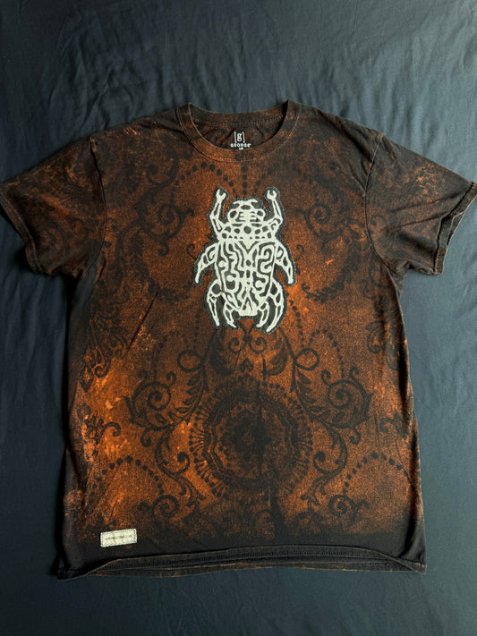 Beetle bleach dyed t-shirt