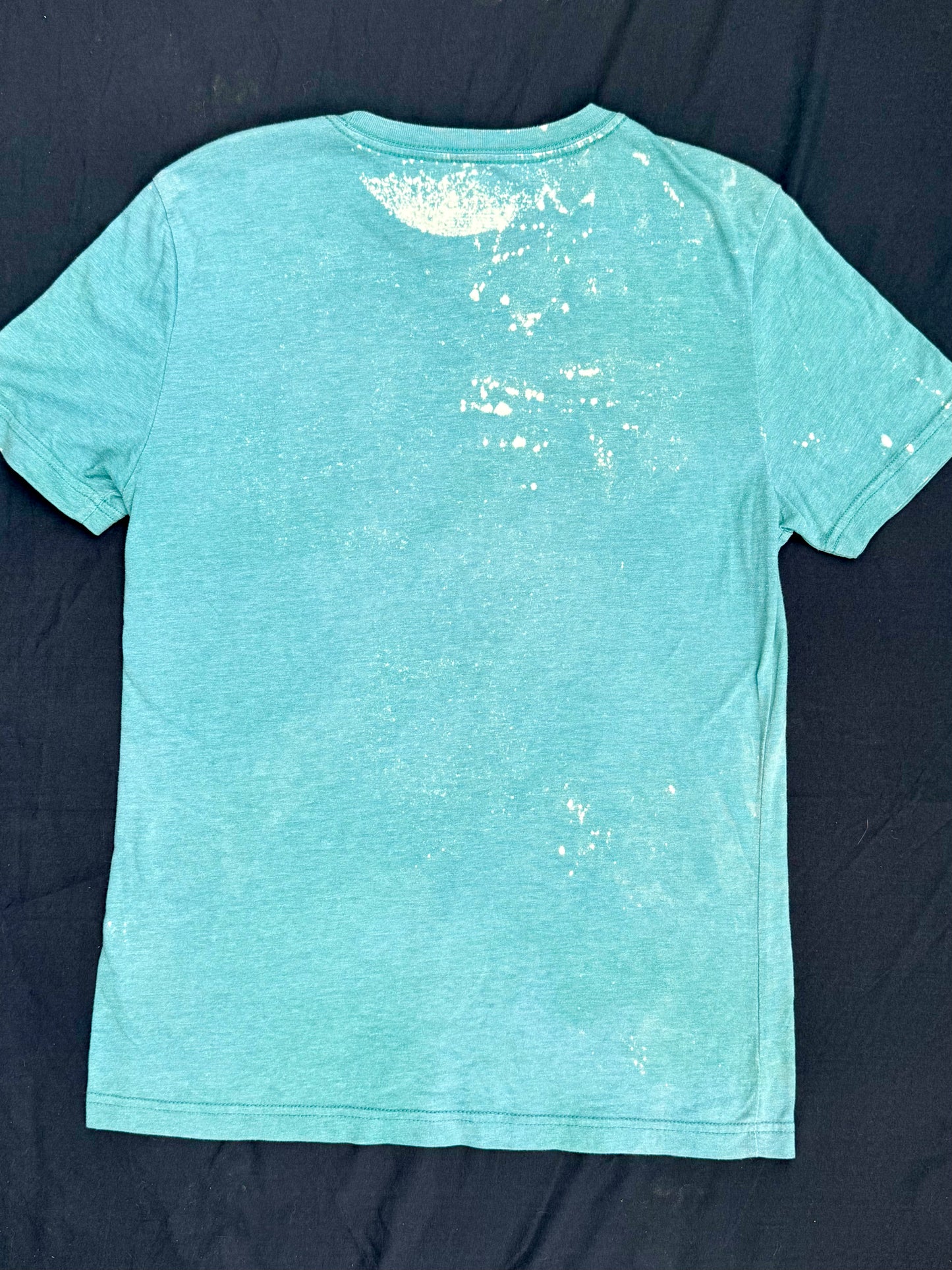 Tipper bleach dyed and spray painted t-shirt