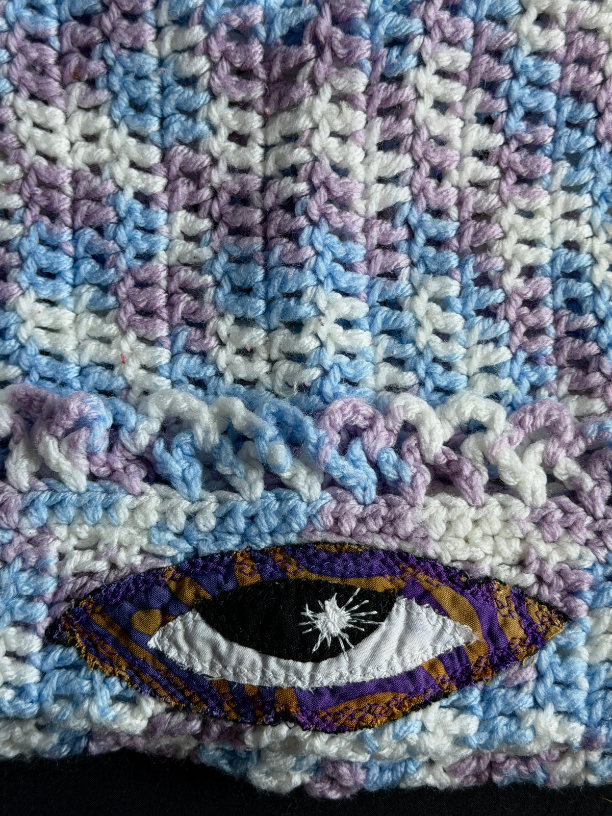 Crochet eyeball hat