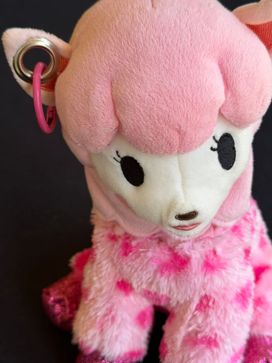 Reese (animal crossing) + pink cheetah keychain buddy