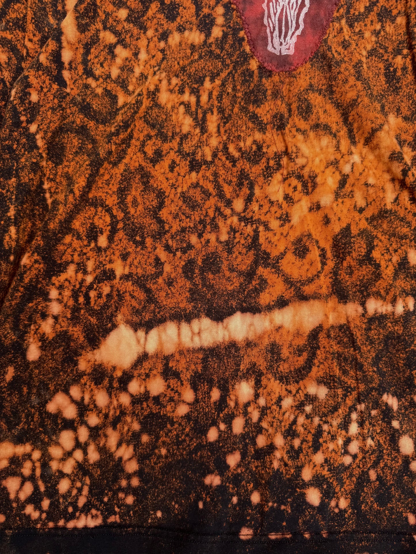 All seeing billy skull bleach dyed t shirt