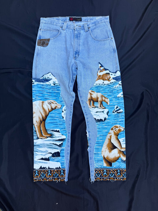 Polar bear vintage jeans
