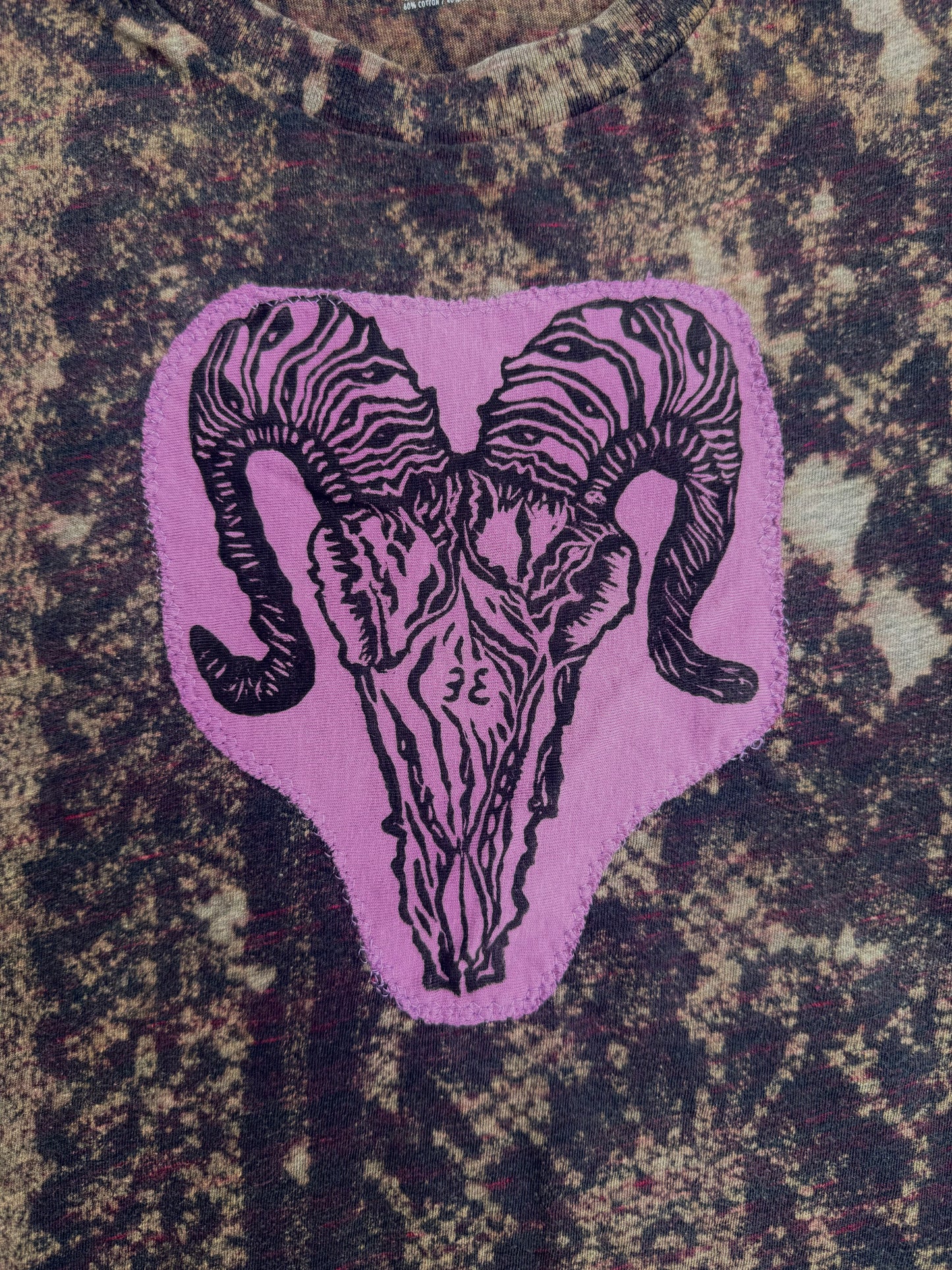 All seeing billy skull bleach dyed t shirt