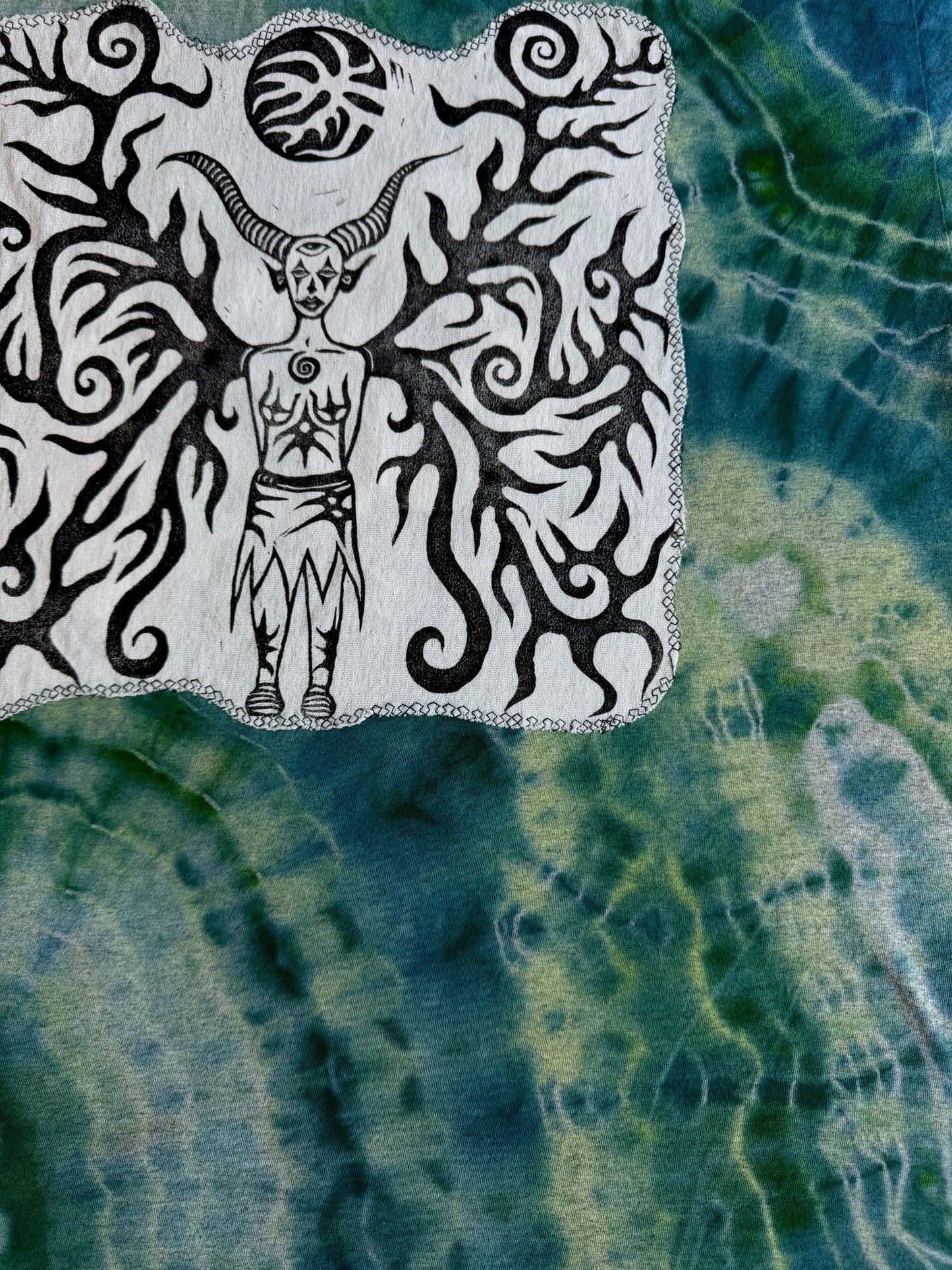 Moon goddess tie dye t-shirt