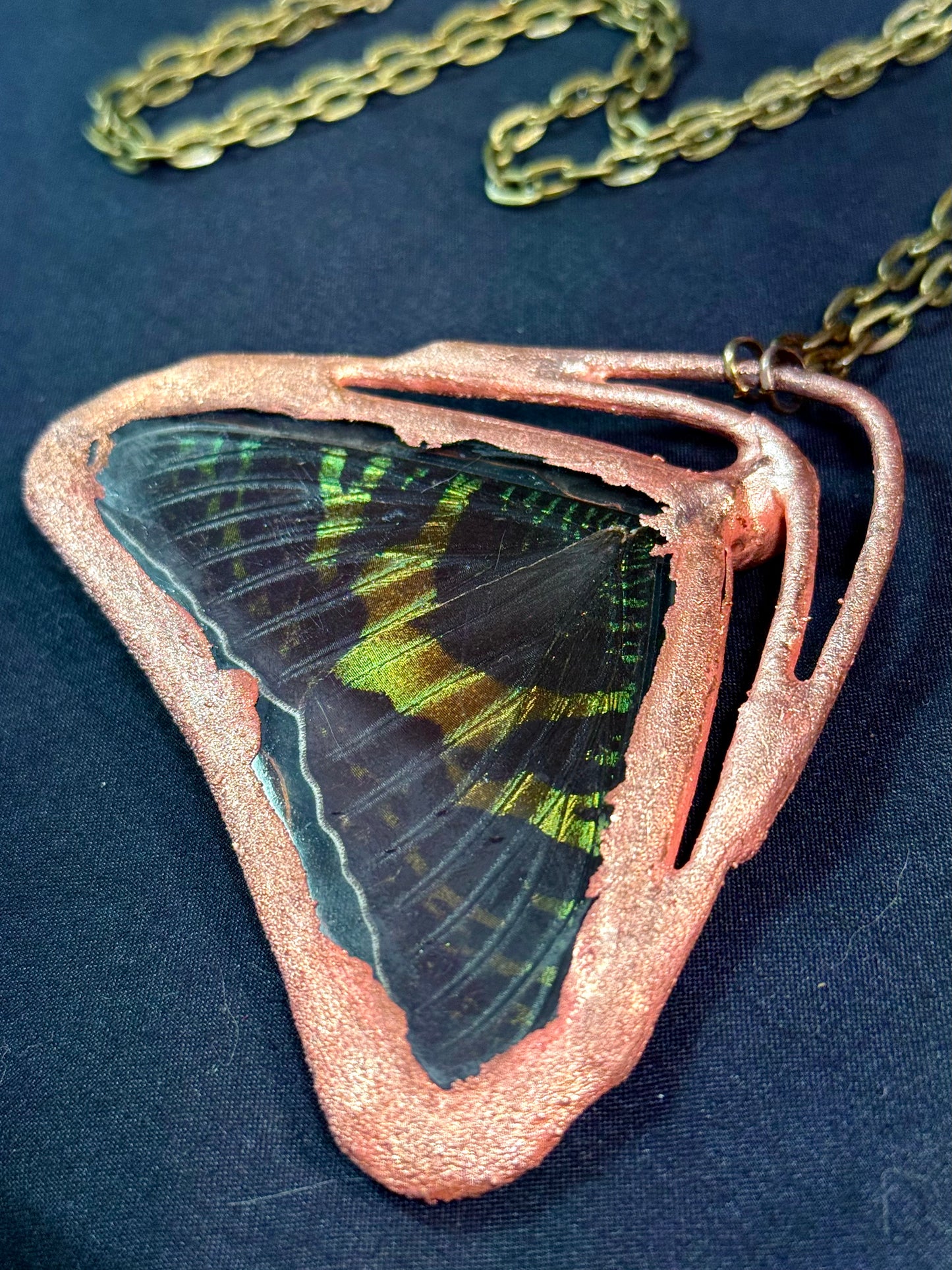 Star sapphire sunset moth amulet