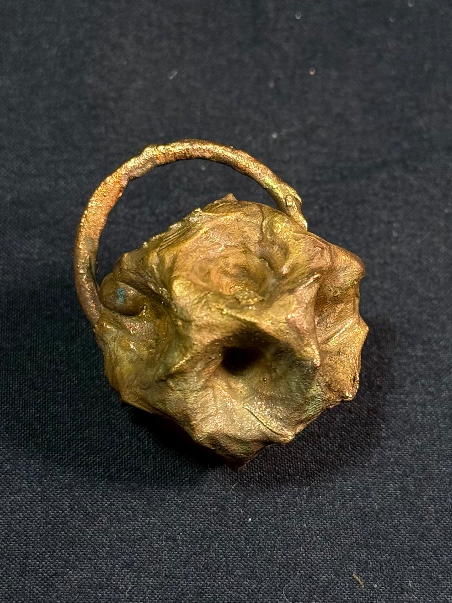 Tessellated rose quartz amulet