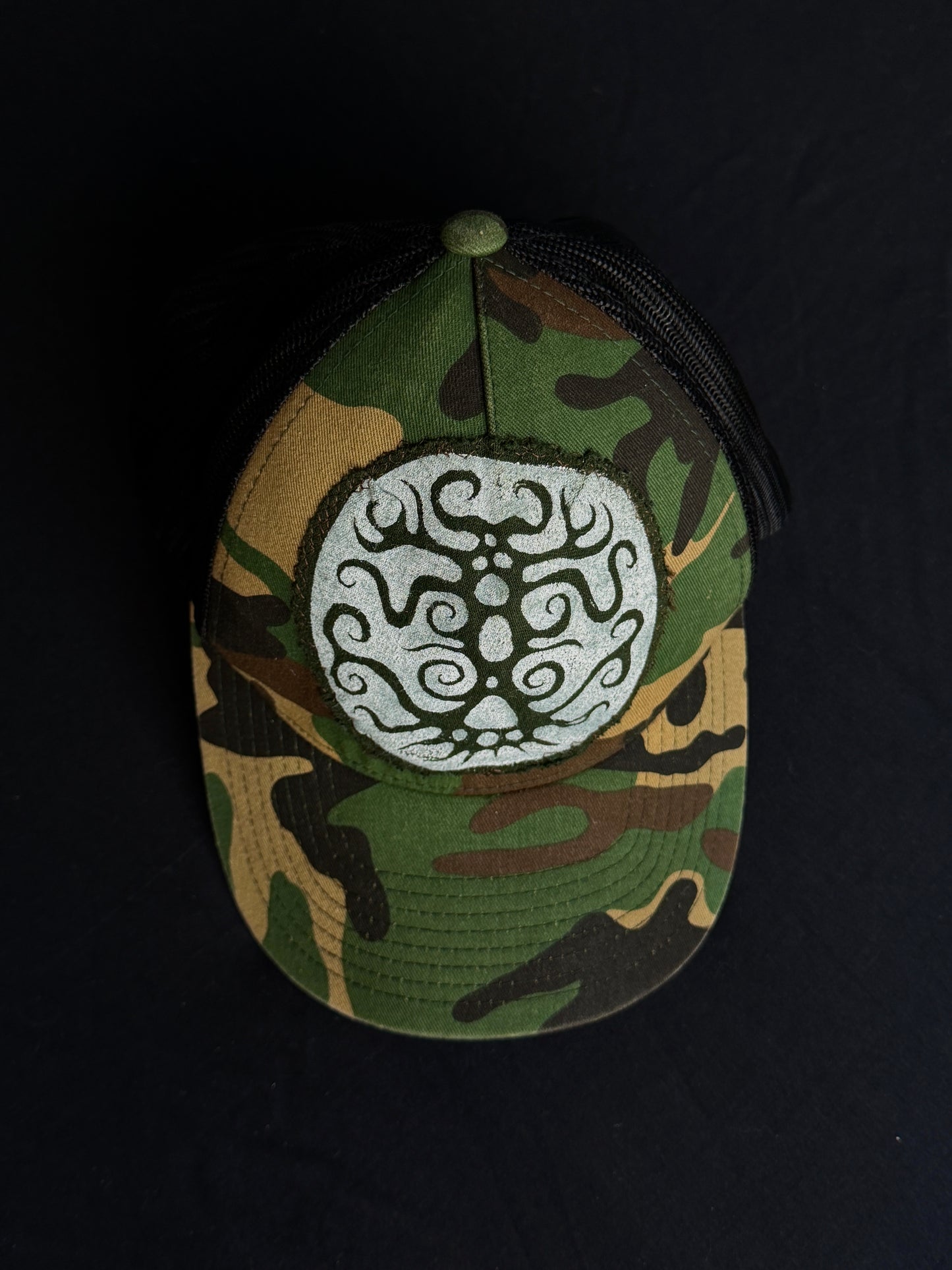 Upcycled Camo Shape Hat