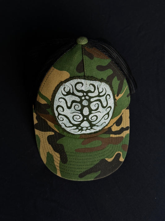Upcycled Camo Shape Hat