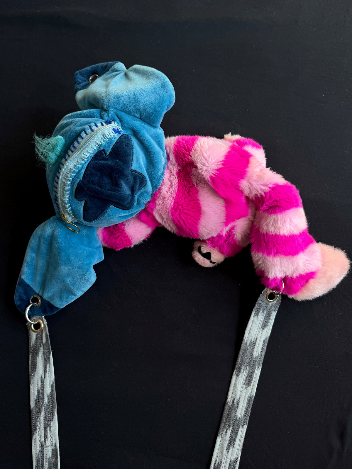 Stitch + Cheshire Cat hybrid side bag