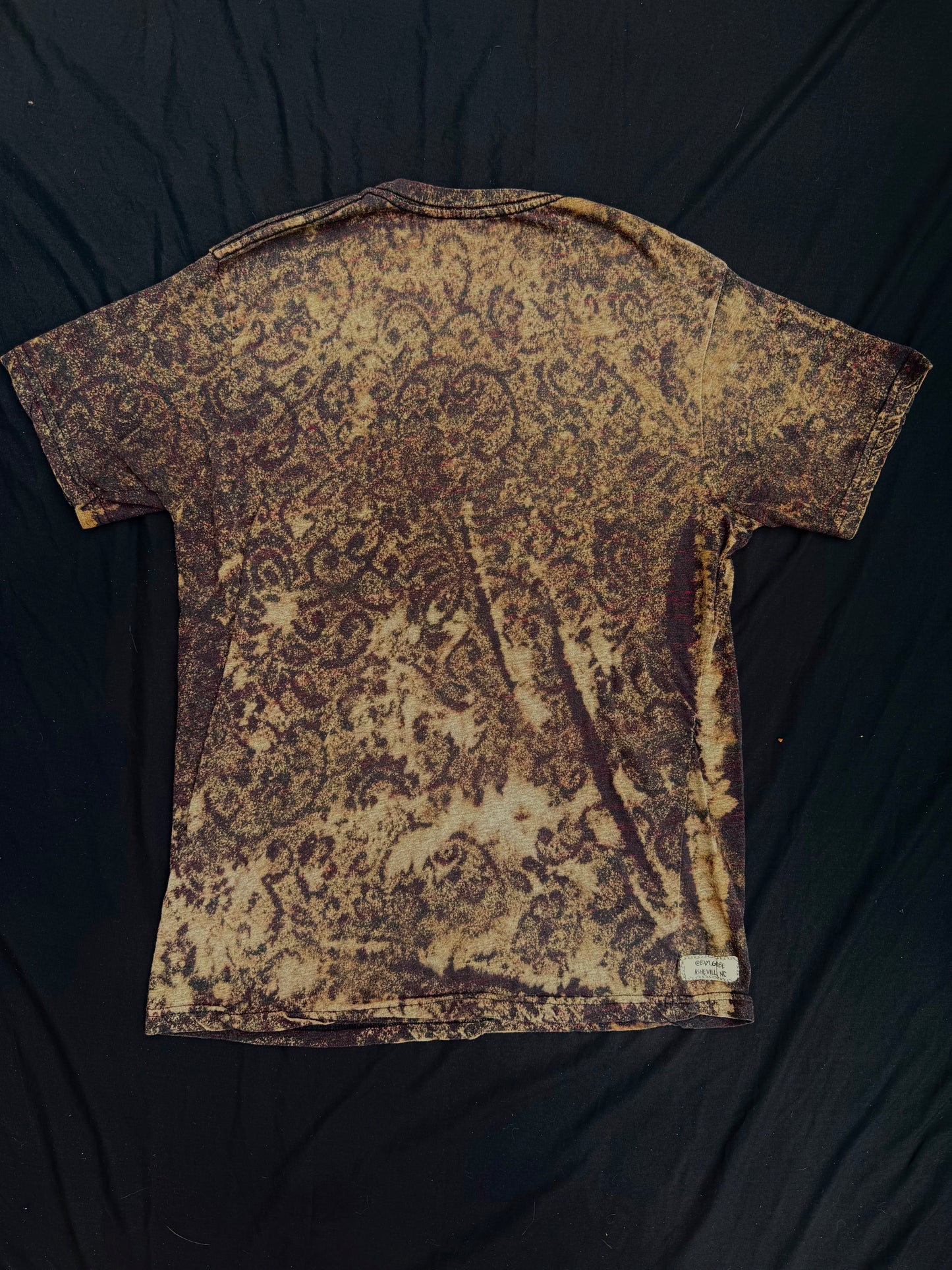 All seeing billy skull bleach dyed t shirt