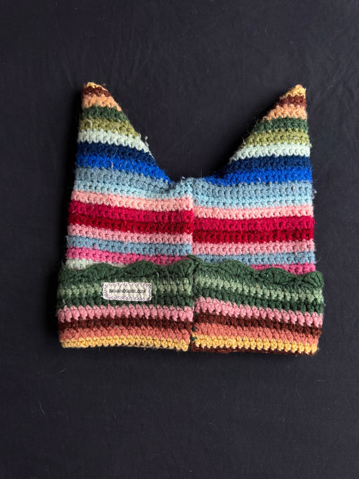Crochet eyeball patch hat